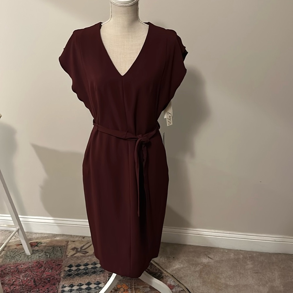 Eliza‎ J Wine Colored Dress